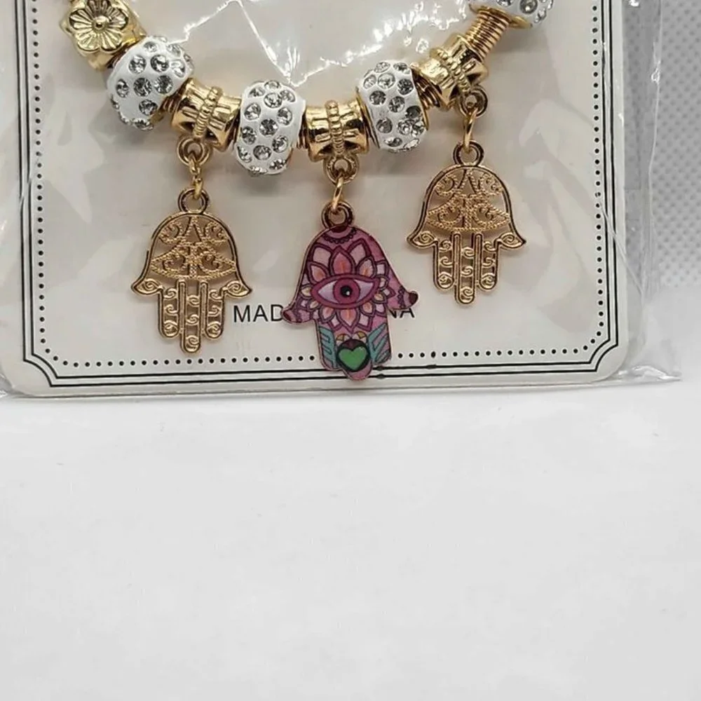 Brand New   Three Hamsa  Bracelet
